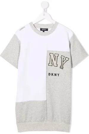 DKNY Robe courte bicolore à logo brodé