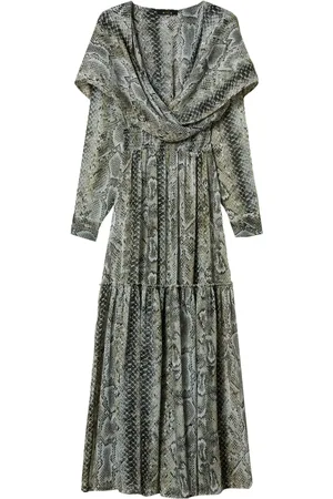 Twin-Set Robe longue à imprimé peau de serpent