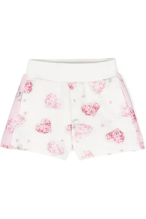 MONNALISA Short à fleurs à imprimé cœur