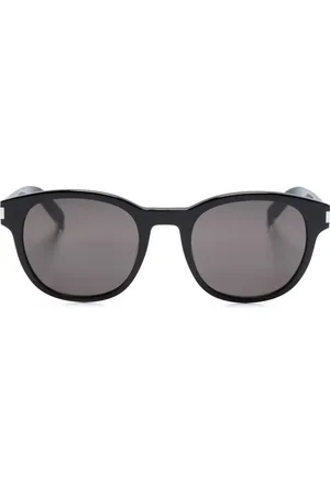 Saint Laurent Lunettes de soleil carrées à logo gravé