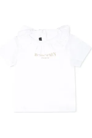 Balmain T-shirt en coton à logo imprimé