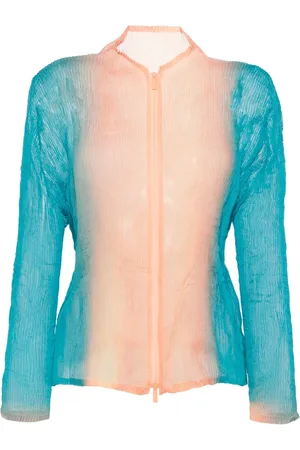 Issey Miyake Blouse plissée à effet dégradé