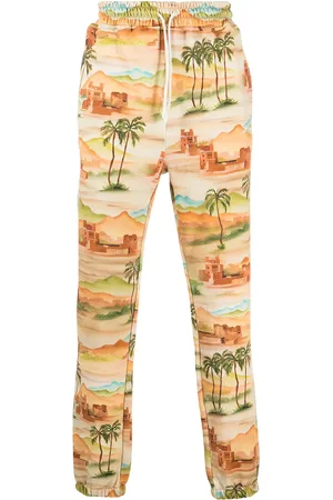 Les Benjamins Pantalon de jogging en coton à imprimé paysage