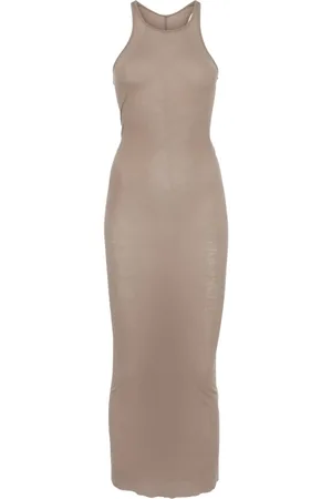 Rick Owens Robe mi-longue à design nervuré