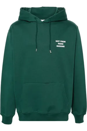 Drôle de Monsieur Hoodie en coton à logo imprimé