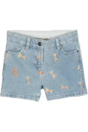 Stella McCartney Short en jean à motif brodé