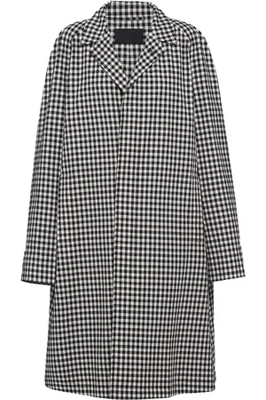 Prada Manteau en coton à carreaux vichy