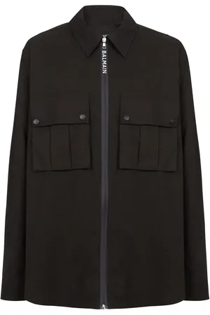 Balmain Chemise à fermeture zippée