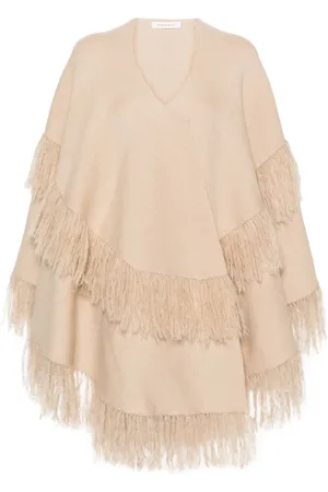 By Malene Birger Cape en alpaga mélangé à franges