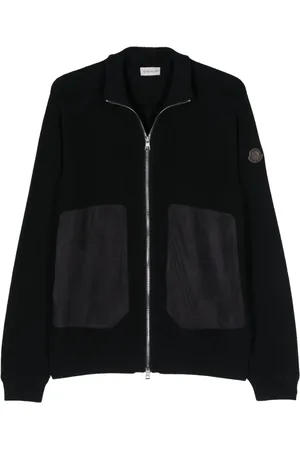 Moncler Cardigan à empiècements en daim