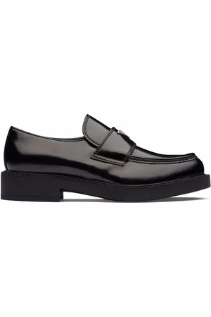 Prada Mocassins Chocolate en cuir brossé