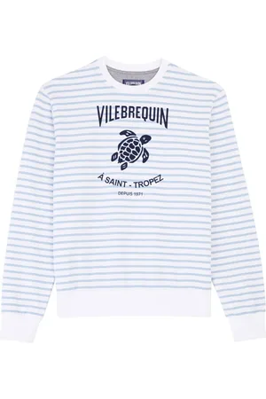 Vilebrequin Sweat rayé à logo imprimé