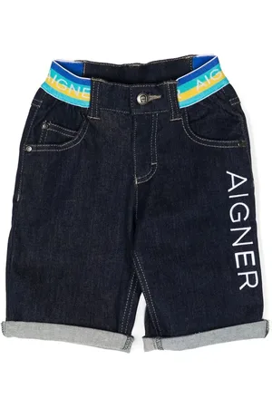 Aigner Short en jean à logo brodé