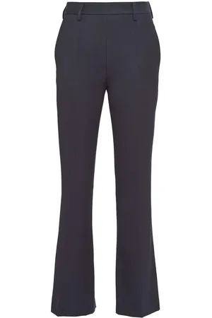 Prada Pantalon en laine à coupe évasée