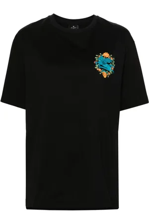 Etro T-shirt en coton à logo brodé