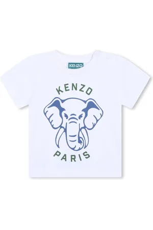 Kenzo T-shirt en coton à éléphant imprimé