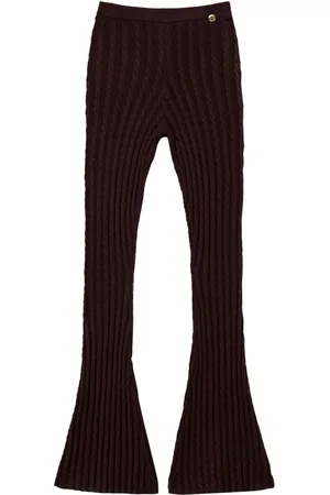 Twin-Set Pantalon évasé en maille torsadée