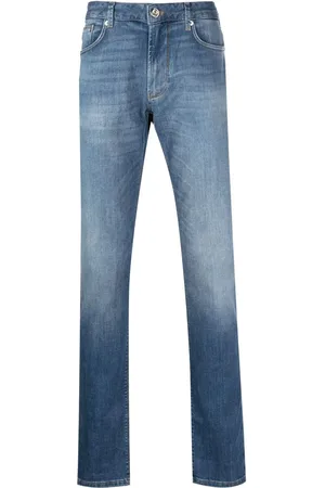 Emporio Armani Jean droit à effet délavé