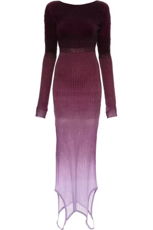 The Attico Robe mi-longue en maille nervurée