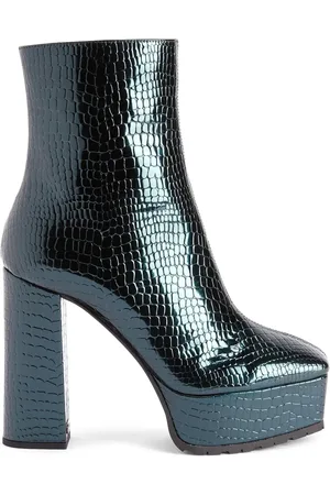 Giuseppe Zanotti Bottes Morgana à effet peau de crocodile 120 mm