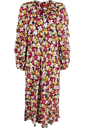 Colville Robe mi-longue Drama à fleurs