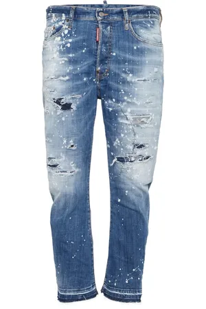 Dsquared2 Jean à effet usé droit