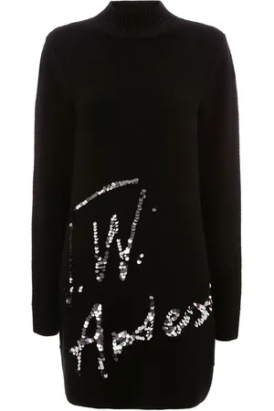 J.W.Anderson Robe courte en maille à logo brodé de sequins