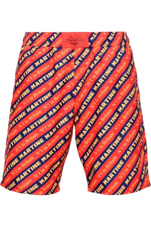 MARTINE ROSE Short de bain à logo imprimé