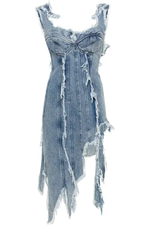Natasha Zinko Robe en jean à effet usé