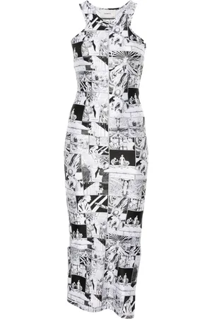 COPERNI Robe longue à imprimé graphique
