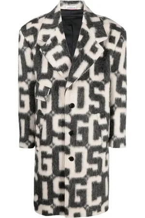 GCDS Manteau boutonné à motif monogrammé