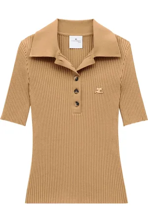 Courrèges Polo Iconic en maille nervurée
