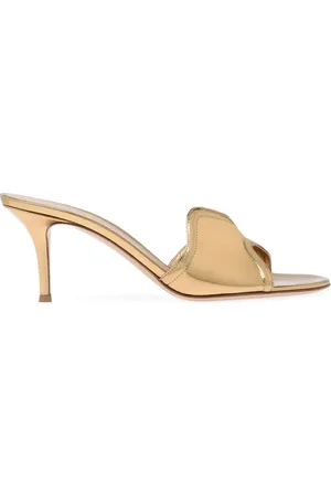 Gianvito Rossi Mules Lucrezia à effet métallisé