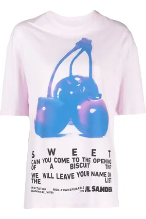 Jil Sander T-shirt en coton à imprimé graphique