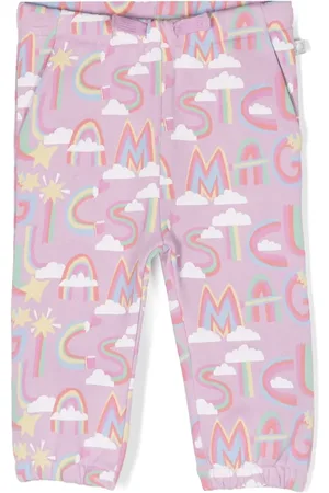 Stella McCartney Pantalon en coton à logo imprimé