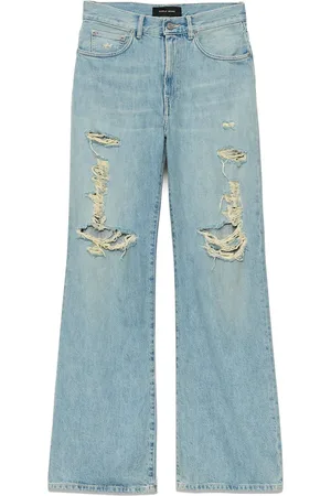 Purple Brand Jean ample à finitions effilochées