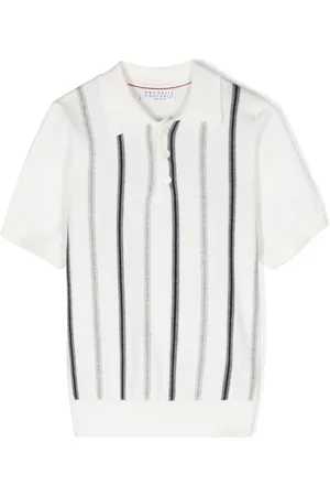 Brunello Cucinelli Polo en coton à rayures