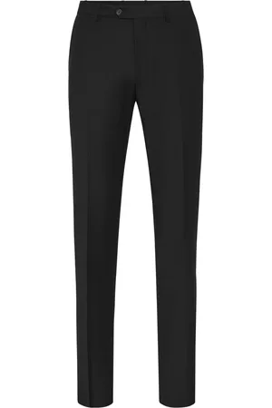 Philipp Plein Pantalon en laine mélangée à coupe droite