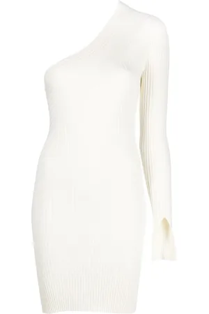 AERON Robe courte nervurée à épaules dénudées