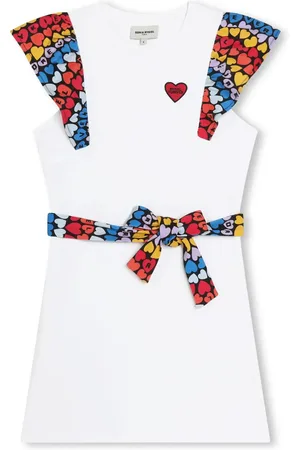 Sonia Rykiel Enfant Robe en coton à imprimé cœur
