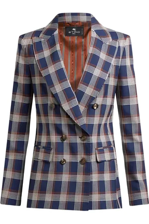 Etro Blazer en tweed à carreaux