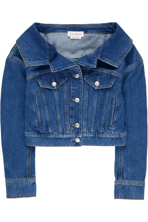 Alexander McQueen Veste courte en jean