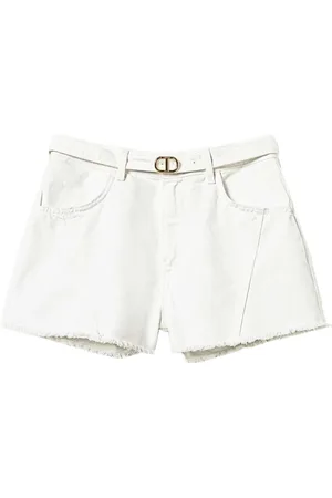 Twin-Set Short en jean à boucle de ceinture Oval T