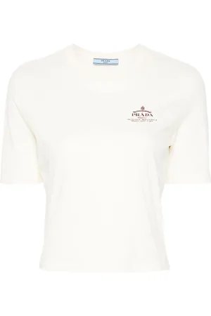 Prada T-shirt en coton à logo imprimé