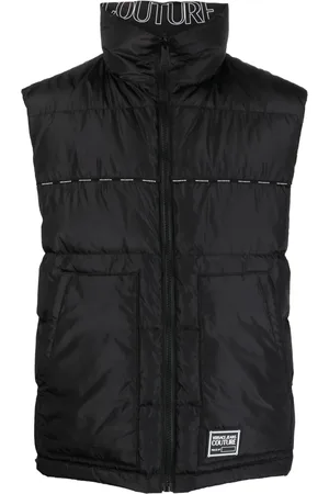 VERSACE Gilet matelassé réversible à logo imprimé