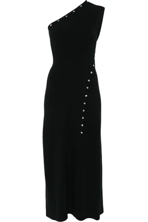Maje Robe longue en maille à design asymétrique