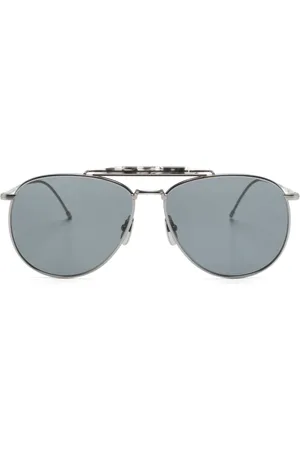 Thom Browne Lunettes de soleil rondes à double pont