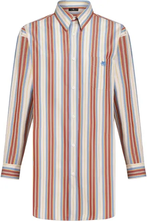 Etro Chemise en coton à rayures verticales
