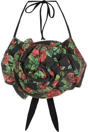 AMIR SLAMA Haut crop à fleur appliquée