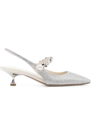 Miu Miu Escarpins à ornements en cristal 60 mm